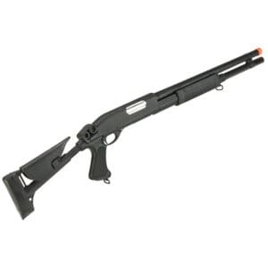 CYMA Standard Full Metal M870 3-Round Burst Multi-Shot Shell Loading Airsoft Shotgun