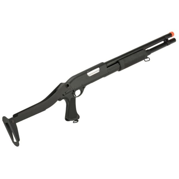 CYMA Standard Full Metal M870 3-Round Burst Multi-Shot Shell Loading Airsoft Shotgun