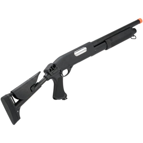 CYMA Standard Full Metal M870 3-Round Burst Multi-Shot Shell Loading Airsoft Shotgun